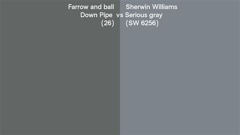 Farrow And Ball Down Pipe 26 Vs Sherwin Williams Serious Gray SW