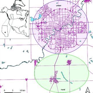 Map Of The Study Area With Inset Showing The Location Of Edmonton In