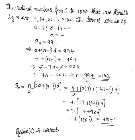 What Is The Sum Of All Natural Numbers From To That Are