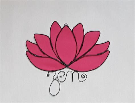 Fleur De Lotus Zen De Fil Et De Fer