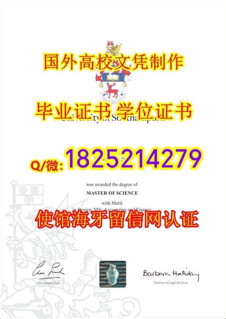 本科硕士《英国南安普顿大学毕业证成绩单》 Pdf