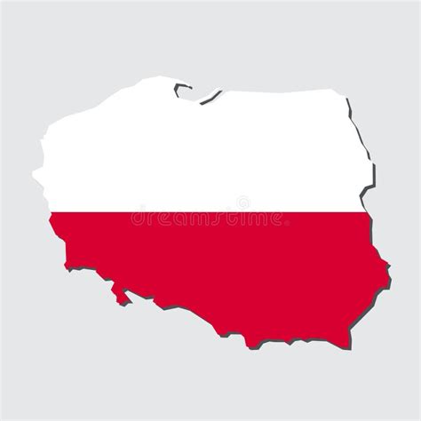 Bandera Del Mapa De Polonia Mapa De Polonia Con Vector De La Bandera