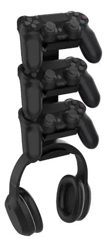 Suporte De Parede Para Controles E Headset De Xbox Ps Ps Cor Preto