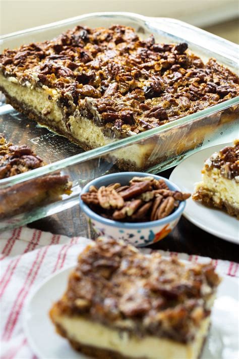 Pecan Pie Cheesecake Bars - Spicy Southern Kitchen