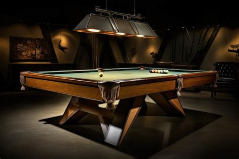 Premium Ai Image Billiard Table With Balls