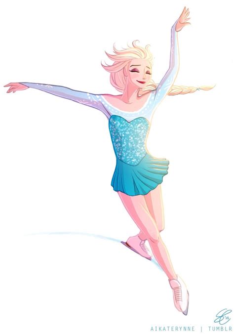 Elsa Ice Skating Disney Princess Art Disney Fan Art Disney Art