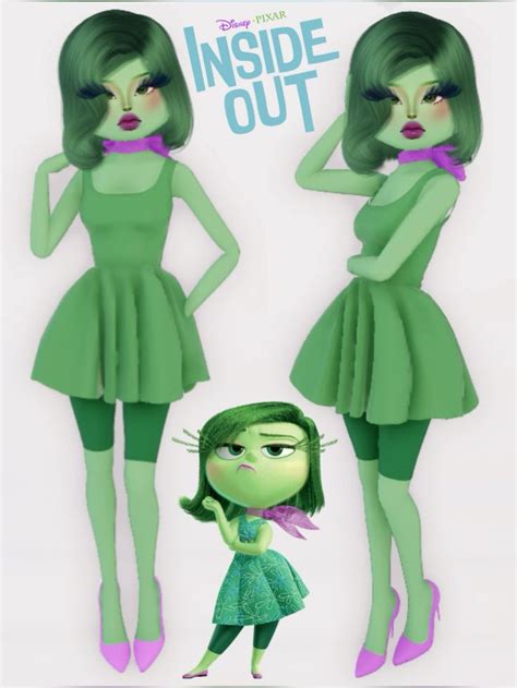 Dress To Impress Inside Out Disgust Cosplay In 2024 Dress To Impress Indie Dresses Gaming