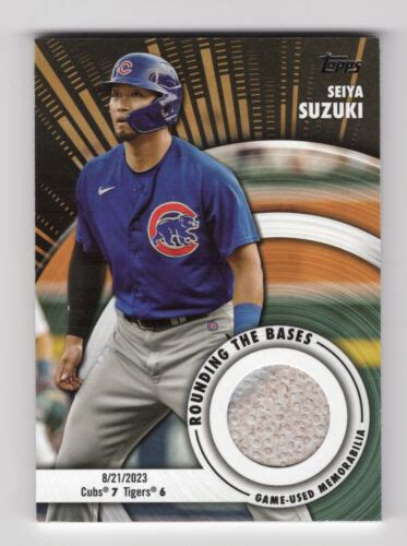 Topps Rounding The Bases Relic Rtb Ss Seiya Suzuki Cubs Retail