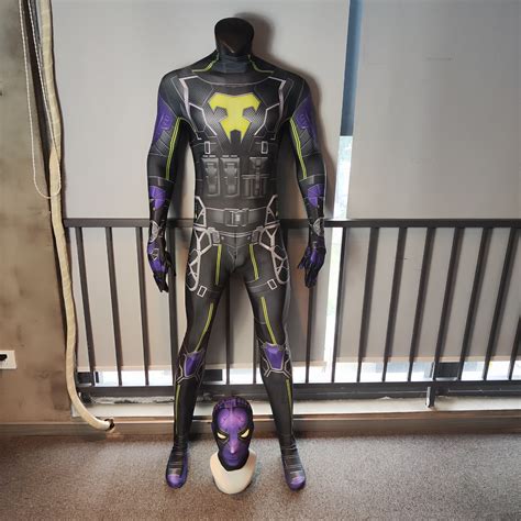 Spider-man Miles Morales the Prowler Aaron Davis Suit Costume Cosplay ...