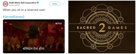 Delhi Metro Takes Twitter By Storm With This Sacred Games Meme