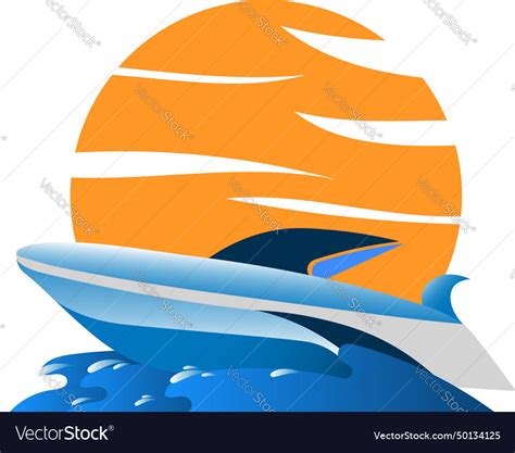 Speed boat Royalty Free Vector Image - VectorStock