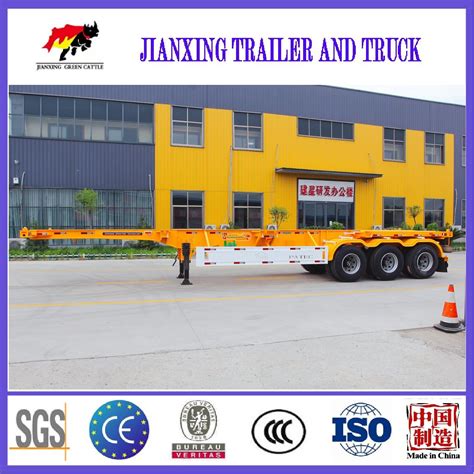 Tri Axle Container Skeleton 12 Twist Lock Semi Trailer In Sale China