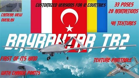 D Model Bayraktar Tb Vr Ar Low Poly Cgtrader