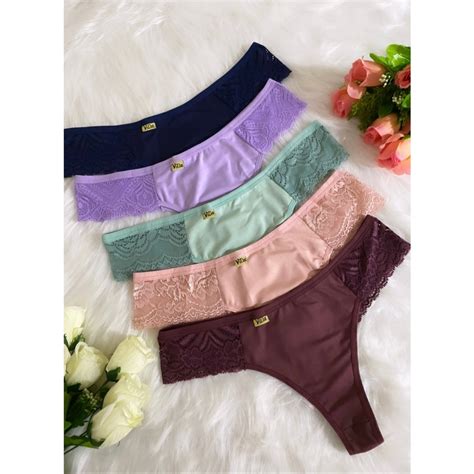 Calcinha Fio Dental Sexy Plus Size Kit Calcinhas Lingerie Feminina Sensual Moda Ntima