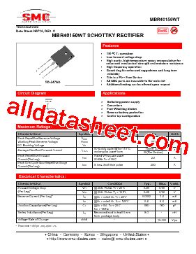 Mbr Wt Datasheet Pdf Smc Diode Solutions Co Ltd