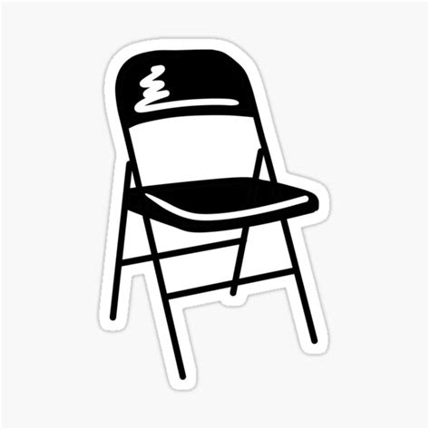 Just A Folding Chair Sticker For Sale By Adrianna Eli Redbubble