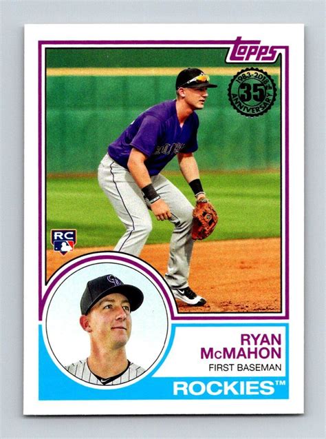 2018 Topps 1983 Topps Design Blue 83 76 Ryan McMahon Ryan McMahon