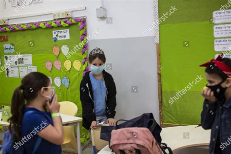 Israeli School Children Class Wearing Protective Editorial Stock Photo ...