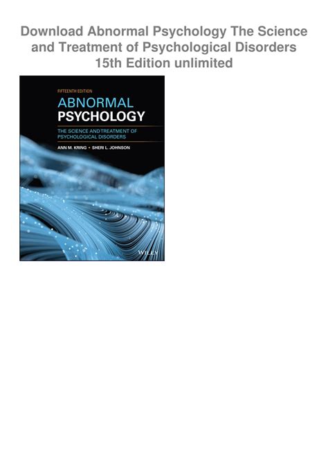 Ppt Download Abnormal Psychology The Science And Treatment Of Psychological Disorder