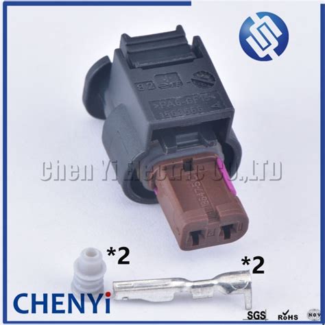 2 Pin female Auto waterproof connector Injector plug VVT solenoid valve ...