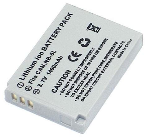 Аккумулятор для фотоаппарата Canon NB-5L, 3.7V, 1400mAh, код mb077138 ...
