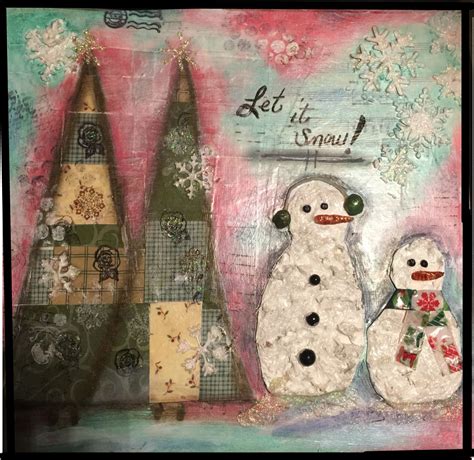 Mysite Christmas Photo Album Mixed Media Canvas Mixed Media Art