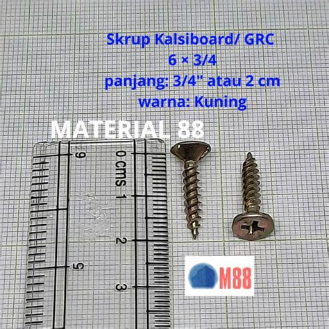 Jual Trendi Skrup Grc Inch Cm Per Pcs Sekrup Baut