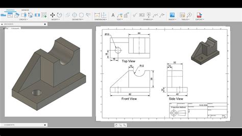 How To Convert 3D To 2D Drawing Drafting In Fusion 360 Drawing YouTube