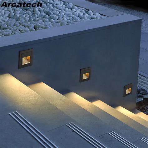 High Quality LED Footlights 1W/3W Embedded Wall Lights Outdoor Waterproof Step Lights Stairs ...