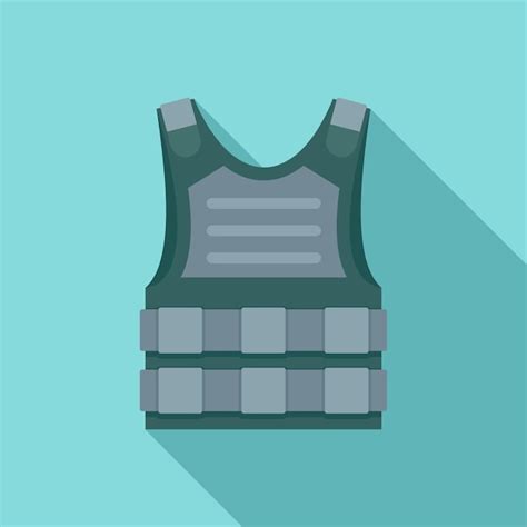 Premium Vector Bulletproof Vest Icon Flat Illustration Of Bulletproof