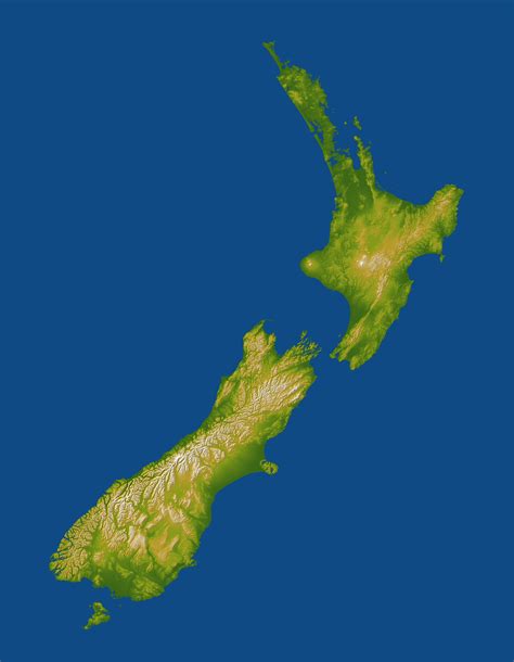 Topographic Map New Zealand | Tourist Map Of English