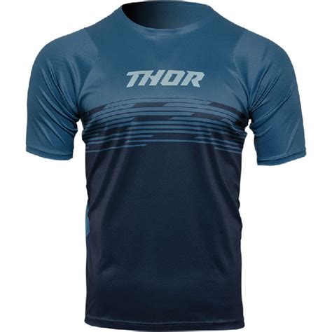 Jersey Thor Mtb Manga Corta Assist Shiver Azul Berm Dez Motor