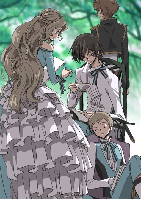 Lelouch Lamperouge Kururugi Suzaku Nunnally Lamperouge And Rolo