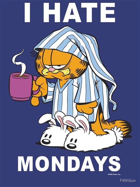 Garfield I Hate Mondays Coffee Garfield T Shirt For Sale By Fifthsun