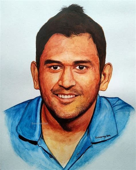 A Drawing Of A Man Wearing A Blue Shirt