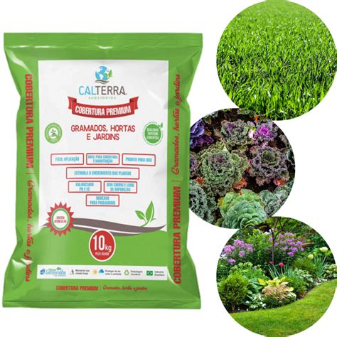 Terra Adubada Cobertura Premium Gramados Hortas E Jardins 3KG 10kg