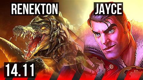 RENEKTON Vs JAYCE TOP 1600 Games 6 2 9 KR Grandmaster 14 11