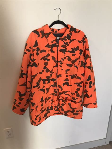 Vintage Blaze Orange Camouflage Pattern Winter Jacket… - Gem