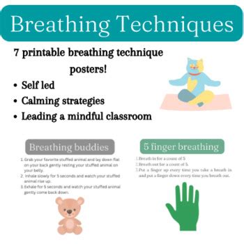 Mindfulness Breathing Techniques by RileyJune | TPT