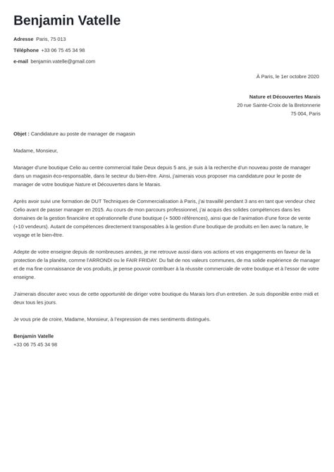 Lettre De Motivation Quand On A D J Un Emploi Mod Le