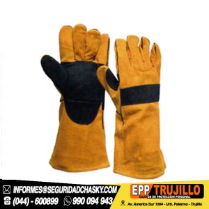 Guante Soldador Naranjo Negro Epp Trujillo Trujillo M Chasky