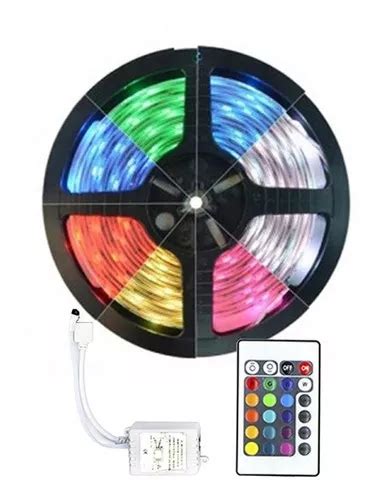 Fita Led Bivolt M Rgb Cores Fonte E Controle Remoto Tens O De