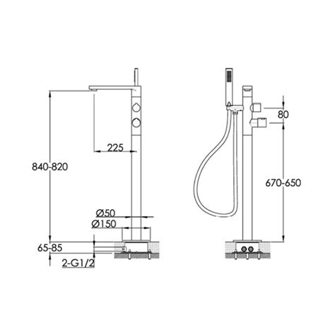 JTP Hugo Floorstanding Bath Shower Mixer W Kit Sanctuary Bathrooms