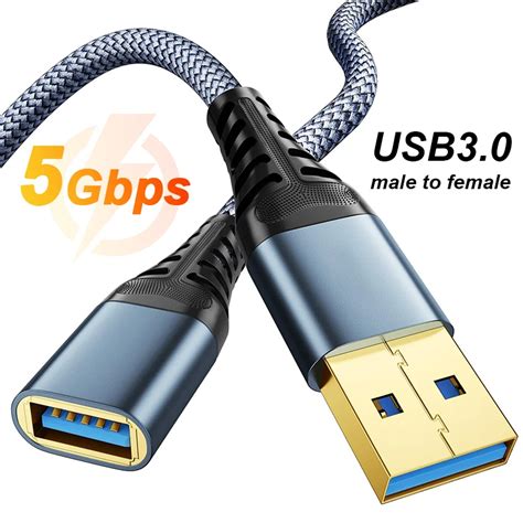 C Ble D Extension USB 3 0 Tress En Nylon Longue Rette M Le Femelle