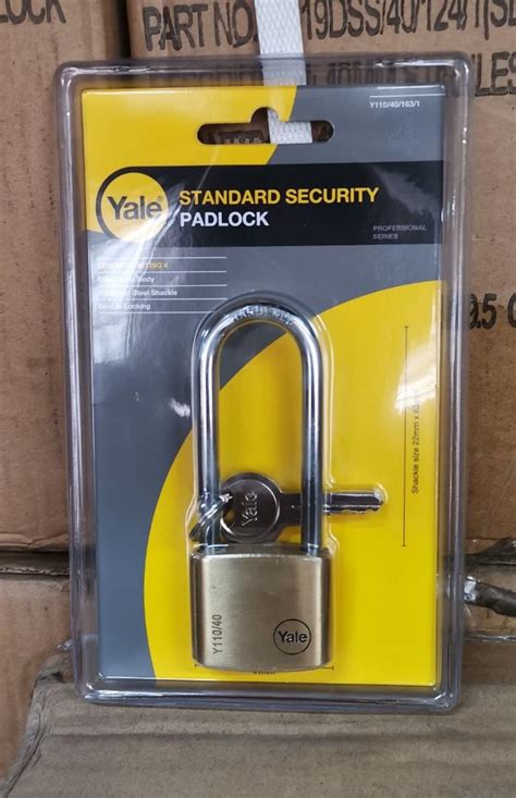 Yale Solid Brass Padlock Long Shackle Mm Y Furniture