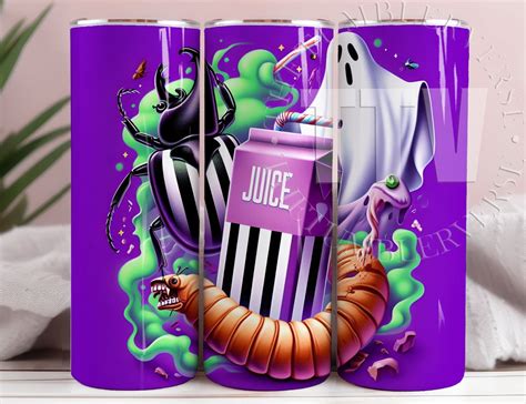 Beetlejuice Tumbler Wrap Horror Sublimation Sublimation Etsy