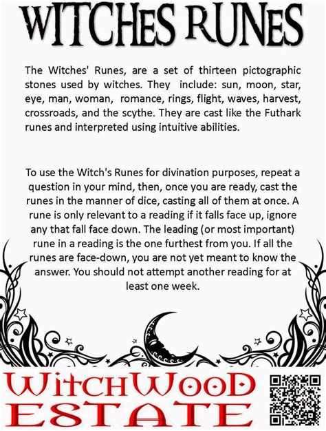 You Can Cast The 13 Witches Runes On A Piece Of Cloth Reading The