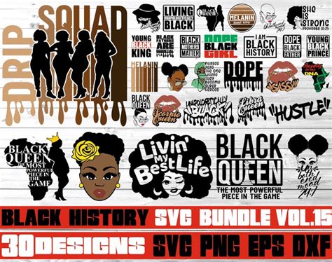 30x Black History Bundle Svg Melanin Svg Afro Woman Svg Etsy