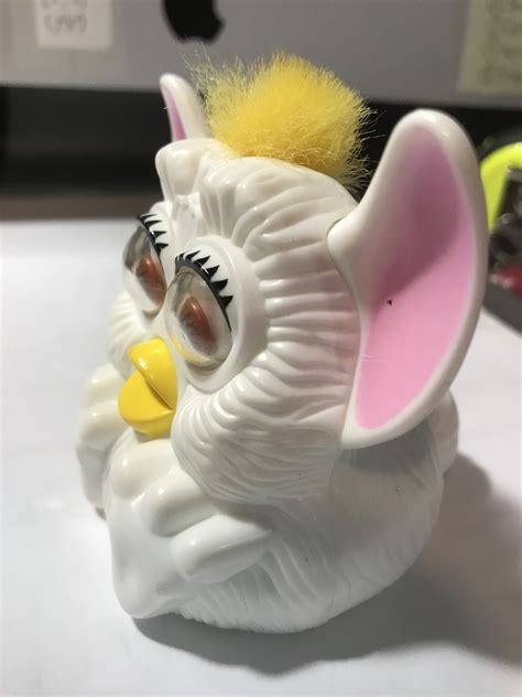 Vintage 1998 Mcdonalds Furby White With Yellow Hair Toy Etsy