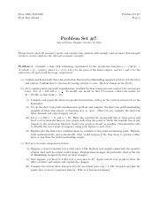 Econ100A F18 PS7 Pdf Econ 100A Fall 2018 Prof Dan Acland Problem Set